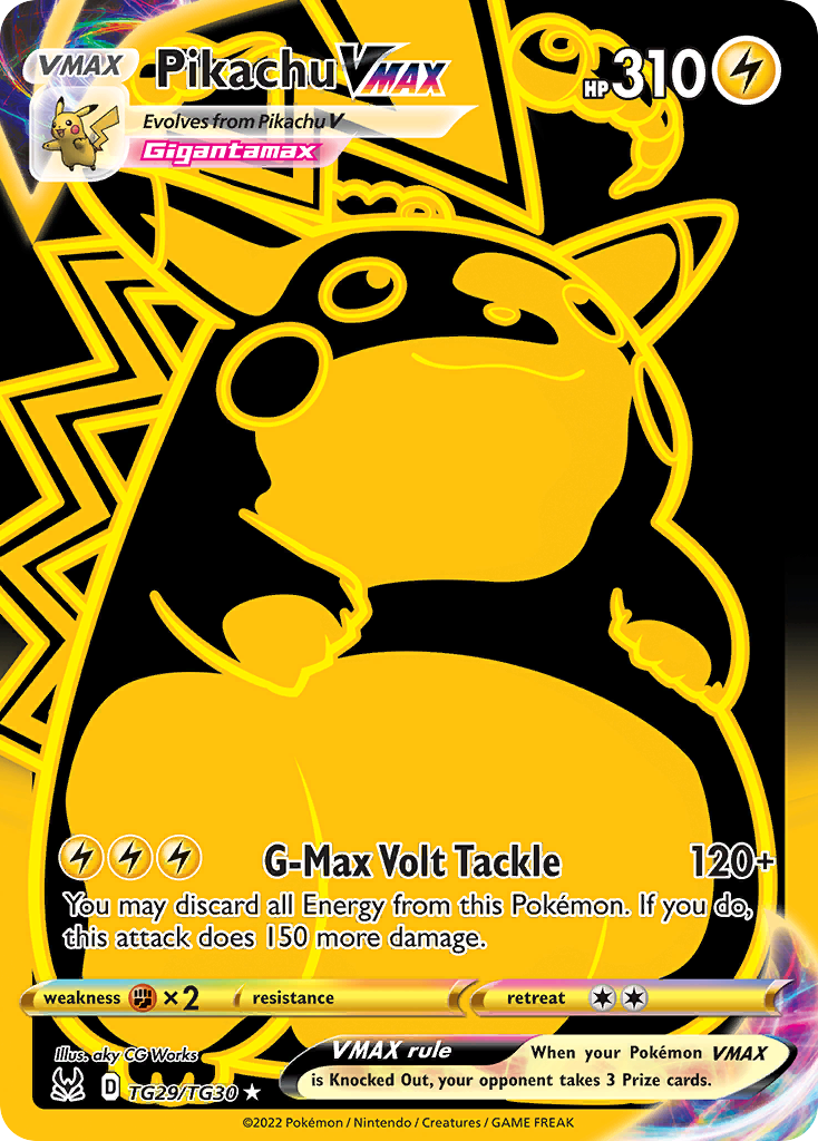 Lost Origin Trainer Gallery Pikachu VMAX #TG29/30